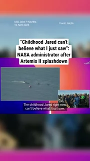"Childhood Jared can't believe what I just saw": NASA administrator after Artemis II splashdown