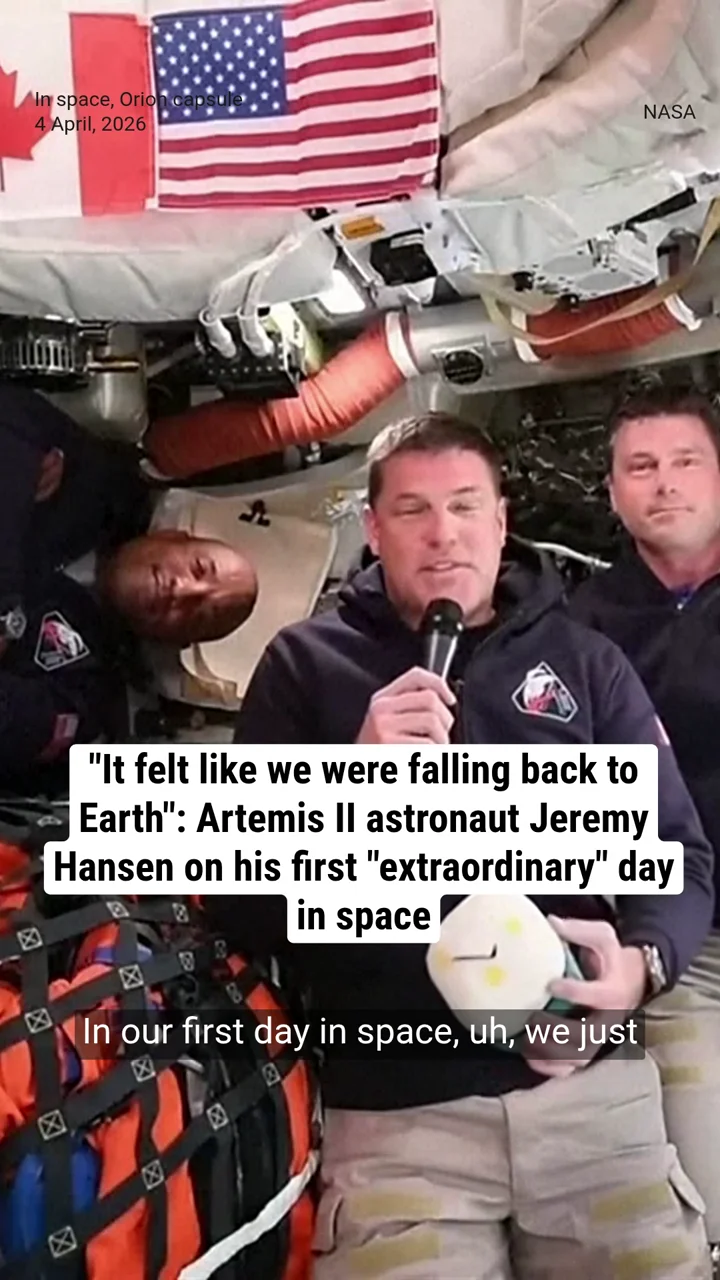 "It felt like we were falling back to Earth": Artemis II astronaut Jeremy Hansen on his first "extraordinary" day in space