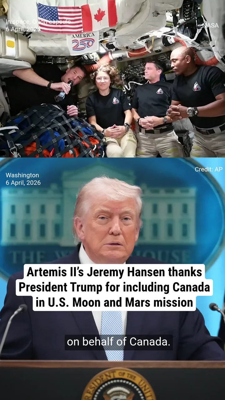 Artemis II’s Jeremy Hansen thanks President Trump for including Canada in U.S. Moon and Mars mission