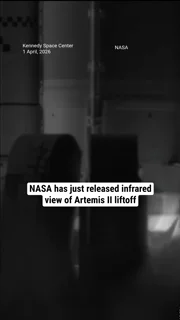 NASA has just released infrared view of Artemis II liftoff