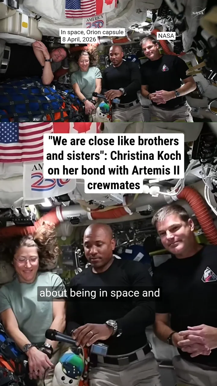 "We are close like brothers and sisters": Christina Koch on her bond with Artemis II crewmates