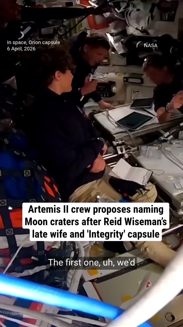 Artemis II crew proposes naming Moon craters after Reid Wiseman’s late wife and 'Integrity' capsule