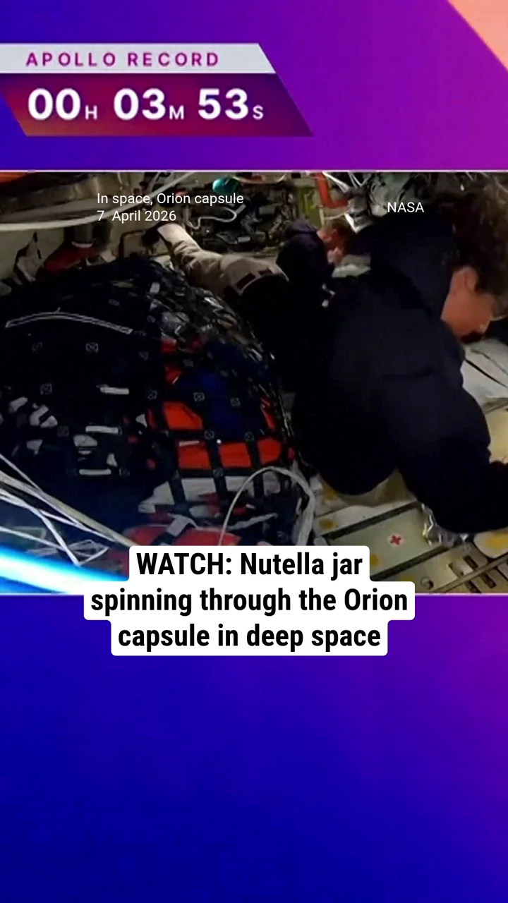 WATCH: Nutella jar spinning through the Orion capsule