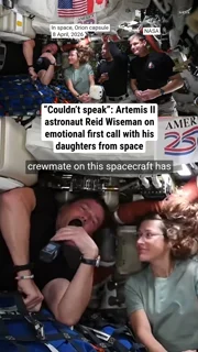 “Couldn’t speak”: Artemis II astronaut Reid Wiseman on emotional first call with his daughters from space