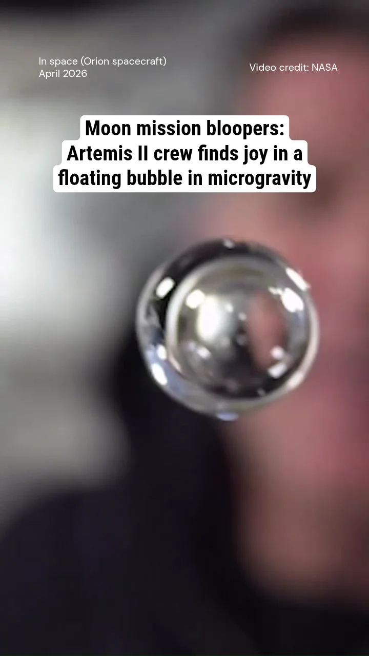 Moon mission bloopers: Artemis II crew finds joy in a floating bubble in microgravity