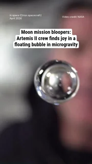 Moon mission bloopers: Artemis II crew finds joy in a floating bubble in microgravity