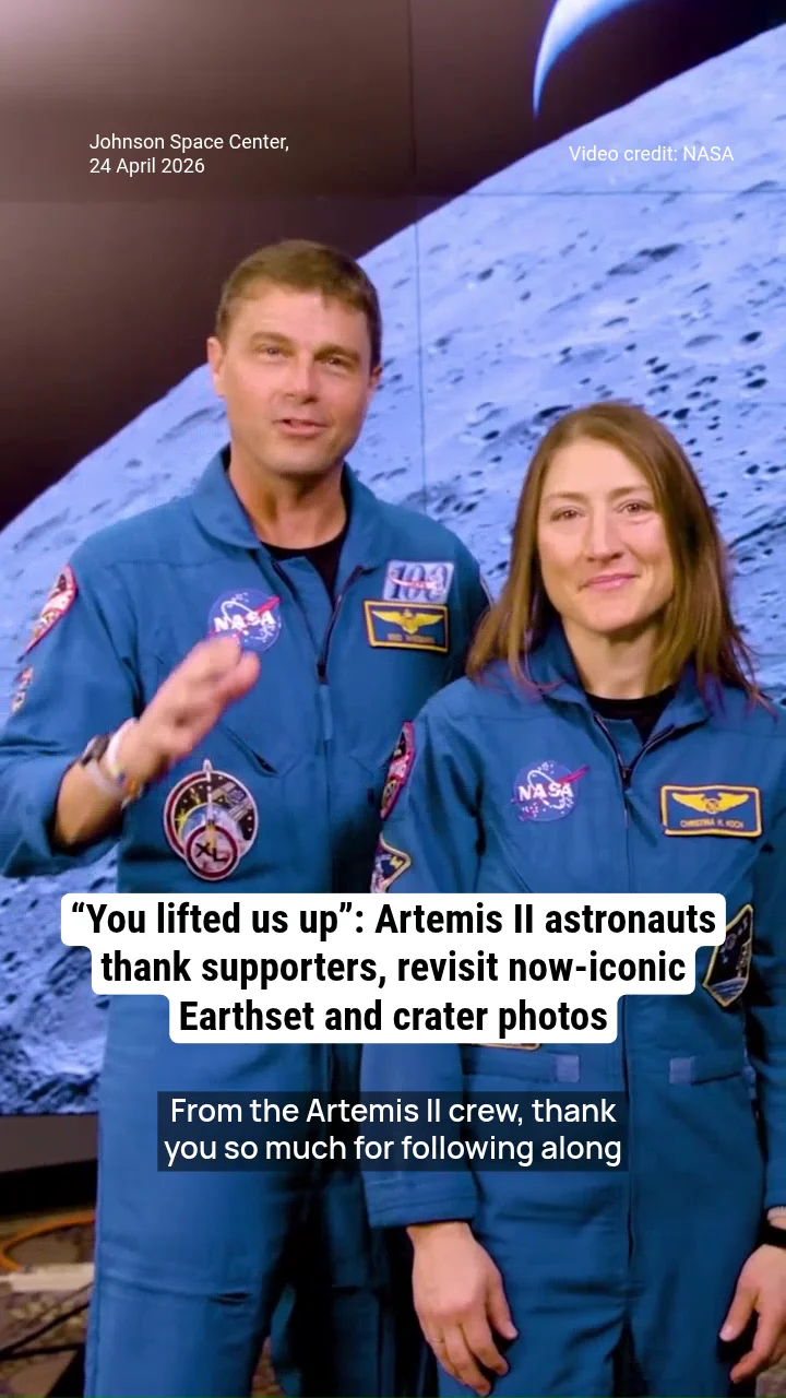 “You lifted us up”: Artemis II astronauts thank supporters, revisit now-iconic Earthset and crater photos