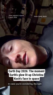 Earth Day 2026: The moment Earth’s glow lit up Christina Koch's face in space