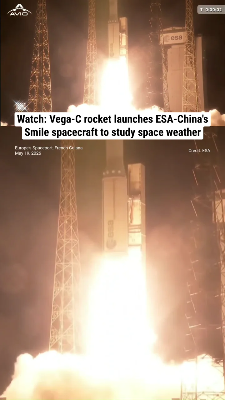 Watch: Vega-C rocket launches ESA-China's Smile spacecraft to study space weather