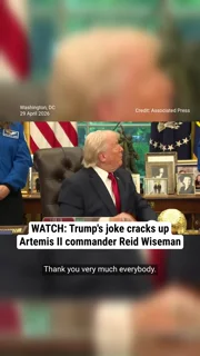 Trump's joke cracks up Artemis II commander Reid Wiseman