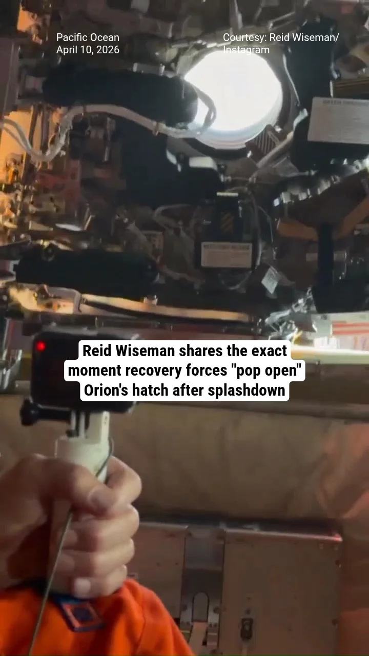 Reid Wiseman shares the exact moment recovery forces "pop open" Orion's hatch after splashdown