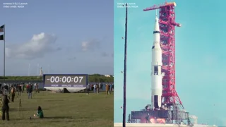 Artemis SLS rocket vs Apollo Saturn V rocket launches