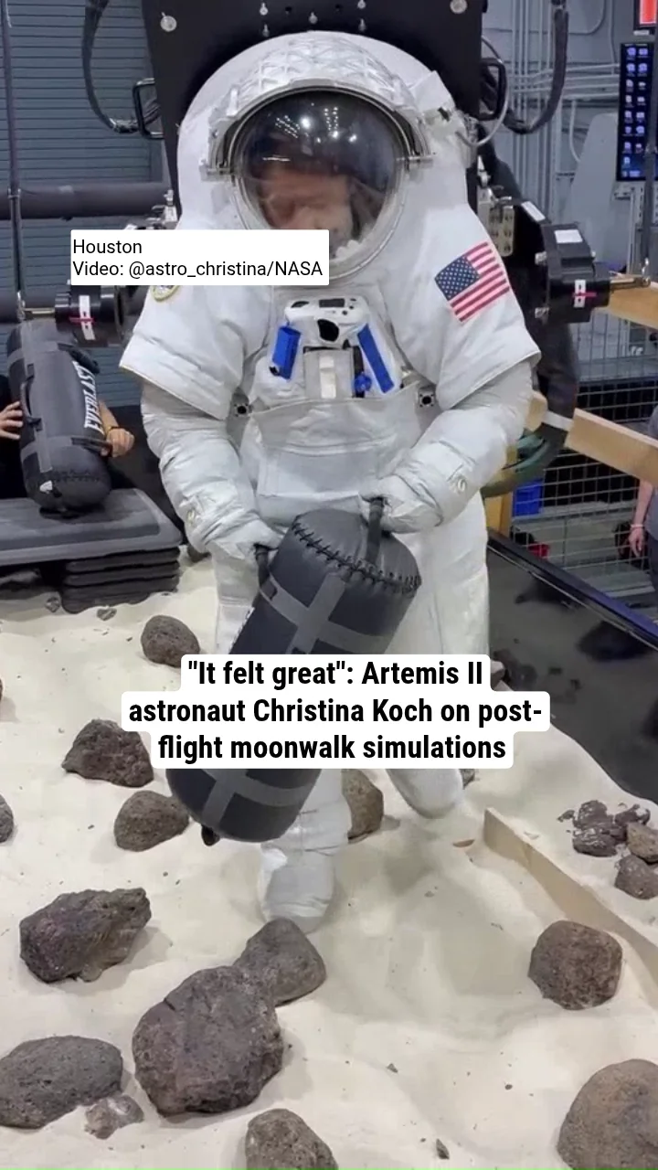 "It felt great": Artemis II astronaut Christina Koch on post-flight moonwalk simulations
