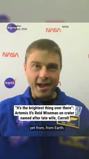 “It’s the brightest thing over there”: Reid Wiseman on Moon crater named after late wife, Carroll