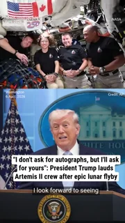 "I don't ask for autographs, but I'll ask for yours": President Trump lauds Artemis II crew after historic lunar flyby